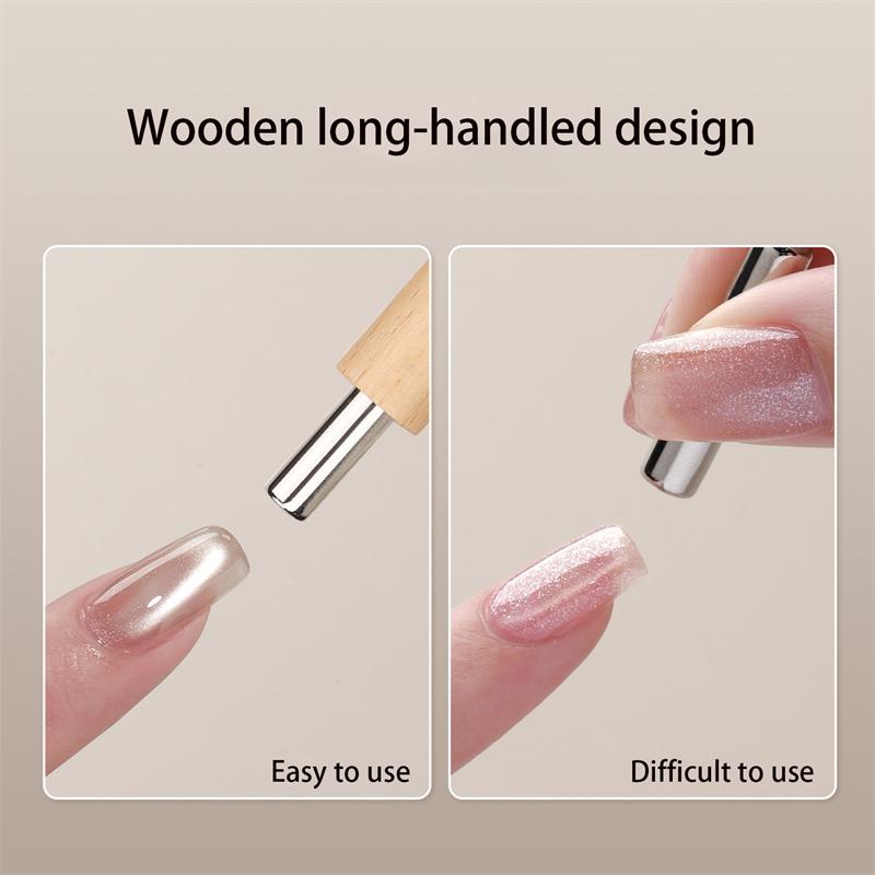 Magnet Multifuncțional 3 în 1 pentru Ochi de Pisică pentru Nail Art Băț Magnetic Puternic Gros Instrument Magnetic Cilindric Mare pentru Unghii Manichiură DIY