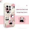 Flower Panda Phone Case For Oneplus 13 13R 12 12R 11 11R 10 10R 10T 9R 9RT 9 8T 8 7 7T Pro 5G Liquid Silicone Cover