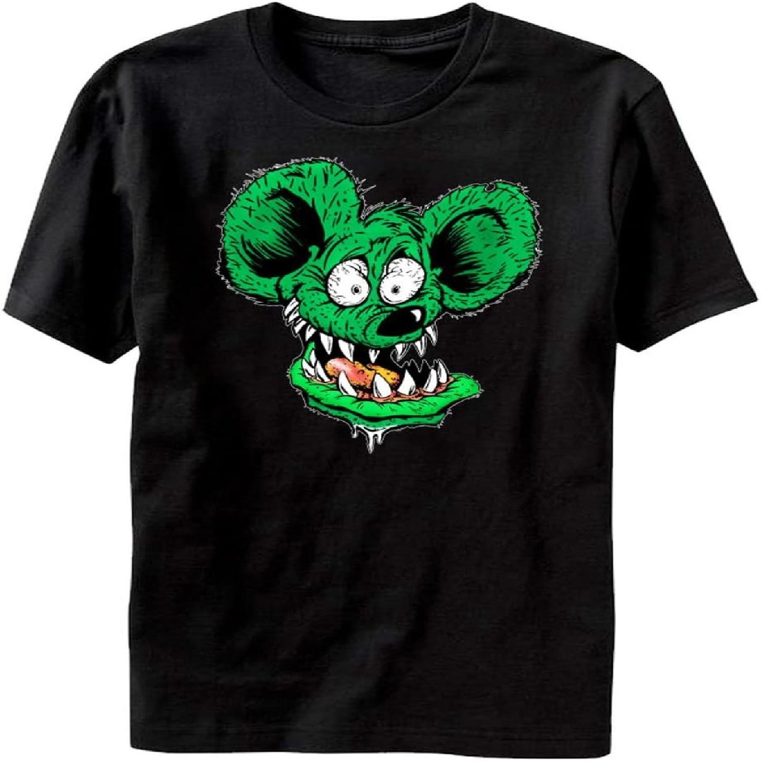 Мужская футболка Rat Fink Big Daddy Ed Roth Лицо Черный S