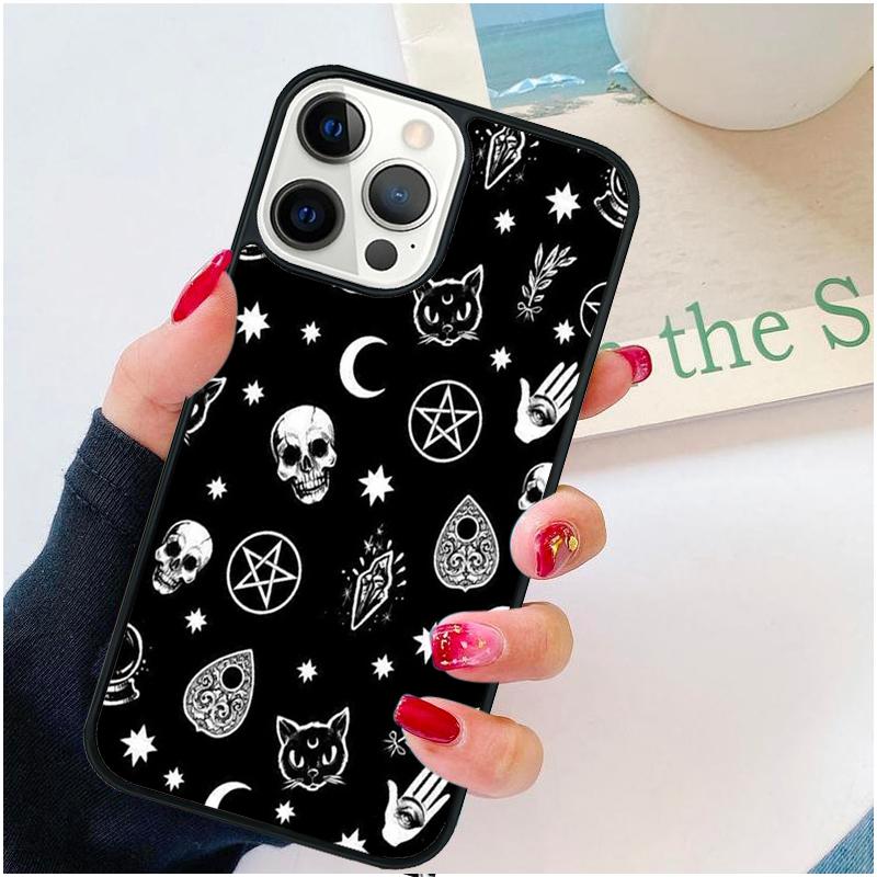 

Occult Witchcraft Moon Gothic Witch Phone Case For iPhone 16 15 14 plus XR XS 11 12 13 Pro max Shell Cover coque iPhone XR