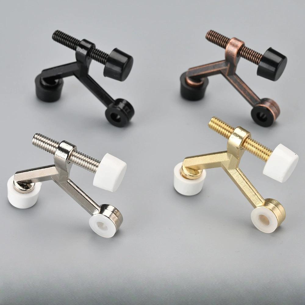 2Pcs Hinge Pin Door Stop Adjustable Hidden K-Type Thick Door Stop with Rubber Buffer Damper Door