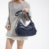 Denim bag women's tote bag large capacity 2025 summer shoulder bag new fashion simple commuter messenger bag
