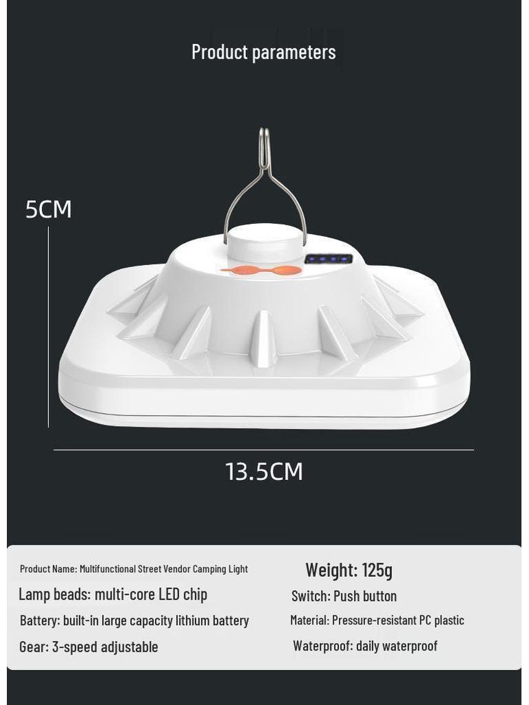 Super Bright Rechargeable LED Bulb: Waterproof Outdoor Night Light for Street Stalls, Households, and Emergencies