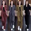 Women's Spring and Autumn Casual Jacket, Suit Jacket, Wide-leg Pants, Two-piece Suit, Women's Suit, Office Clothing