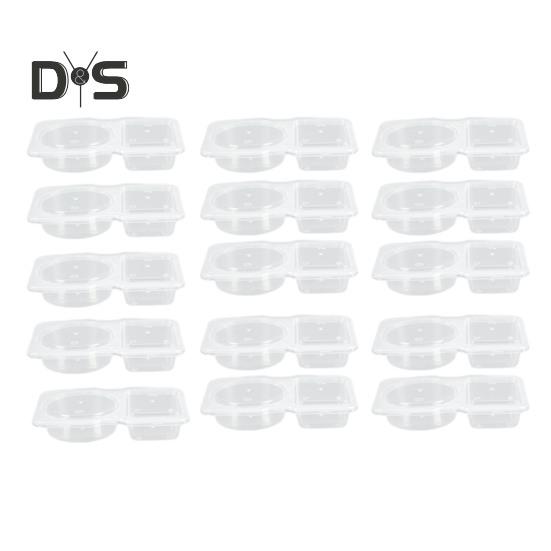 5/10/15/25Pcs Seasoning Box Disposable And Reusable Leak-Proof Lid Double Compartment Condiment Container for Condiment Dip Sauce Sampling And Travel