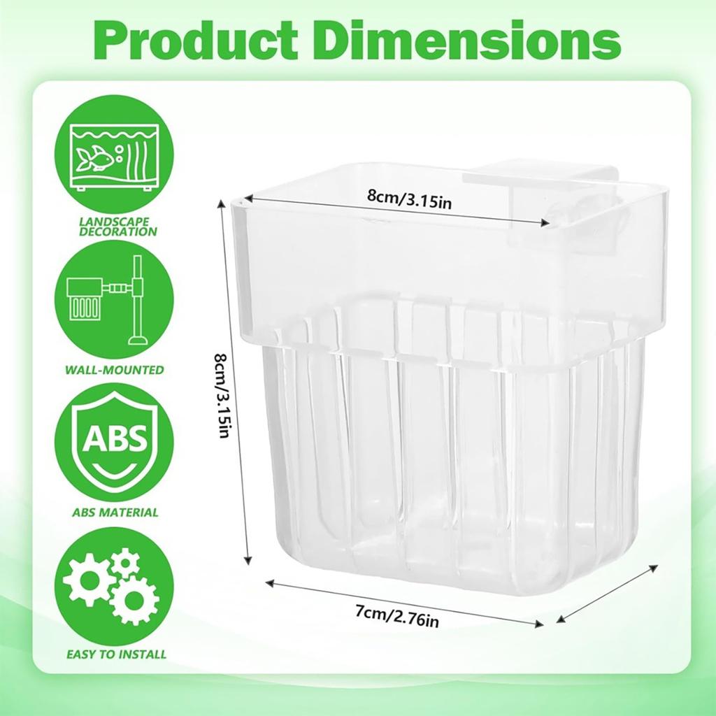 Transparent Hydroponic Plant Basket Fish Tank Hanging Decorations Pot Aquatic Plants Holder Fish Tank Planter