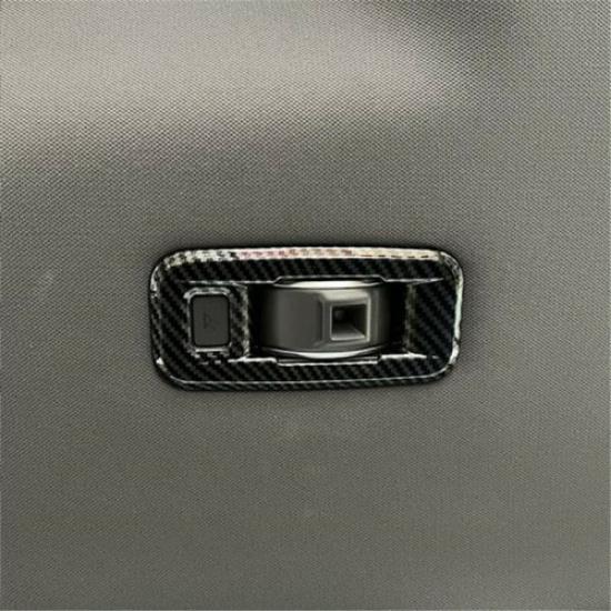 Carbon Fiber Rear Reading Light Lamp Framel Cover Trim For Toyota Sienna 2021-23