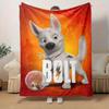 1pc, Disney Bolt Home Decorative Throw Blanket for Couch, Bed, Travel, Camping, Car