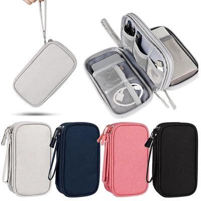 Bolsa Portátil para Armazenamento de Produtos Digitais de Viagem Organizador de Cabos de Dados USB Caixas de Bateria Portátil para Fones de Ouvido Acessórios