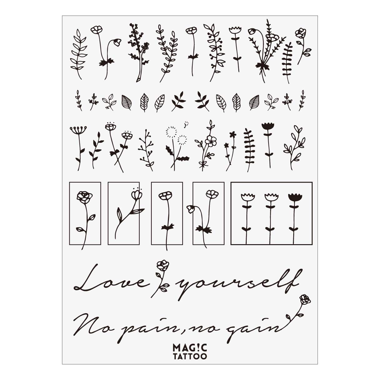 

который исчезает через 2 татуировки Jagua Наклейка для татуировки Jagua No.024_Маленькие цветы/Недели татуировок, наклейка, татуировка, темно-синий