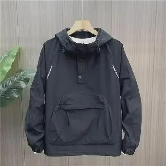 Men’s Trendy Hooded Workwear Jacket - Casual, Loose Fit for Spring and Autumn 2023