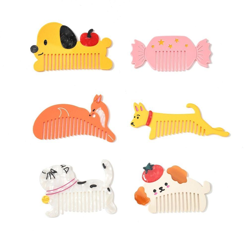 Acetic Acid Cartoon Makeup Comb Fruit Hairdressing Combs Animal Acetate Comb  Dormitory