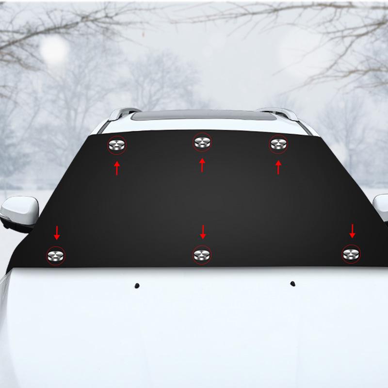 Thickened Magnetic Car Snow & Sun Shade: Frostproof, Antifreeze Sun Visor Cover
