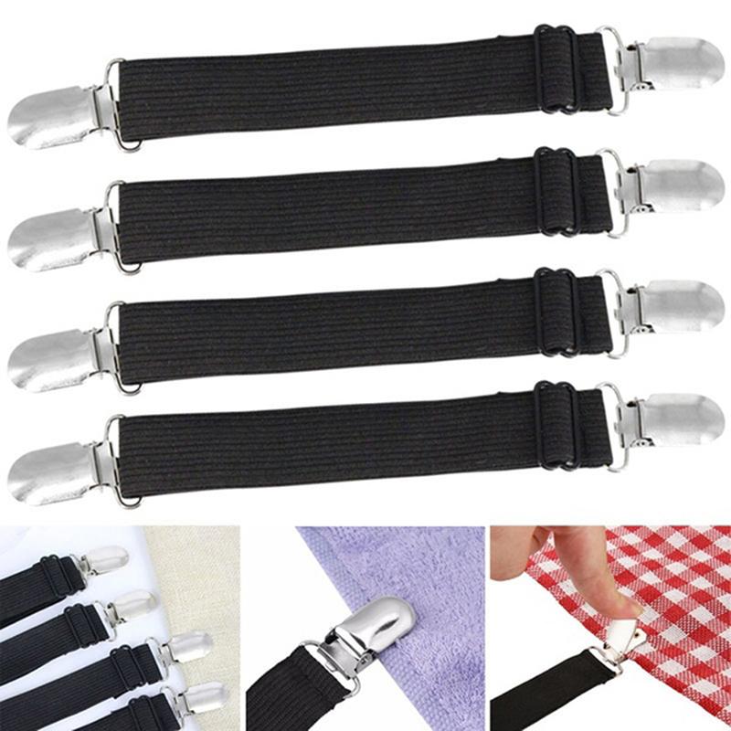 4X Adjustable Elastic Bed Sheet Clip Mattress Cover Corner Holder Clip Fasteners