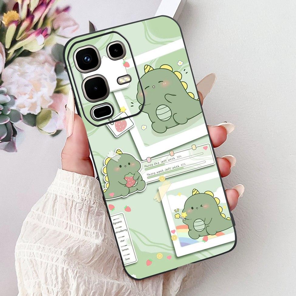 Per Infinix Note 50s X6870 Cover Posteriore Per Infinix Note 50s 5G Custodia Silicone Moda Lusso Fiori Gatto Carino Dipinto Divertente Paraurti