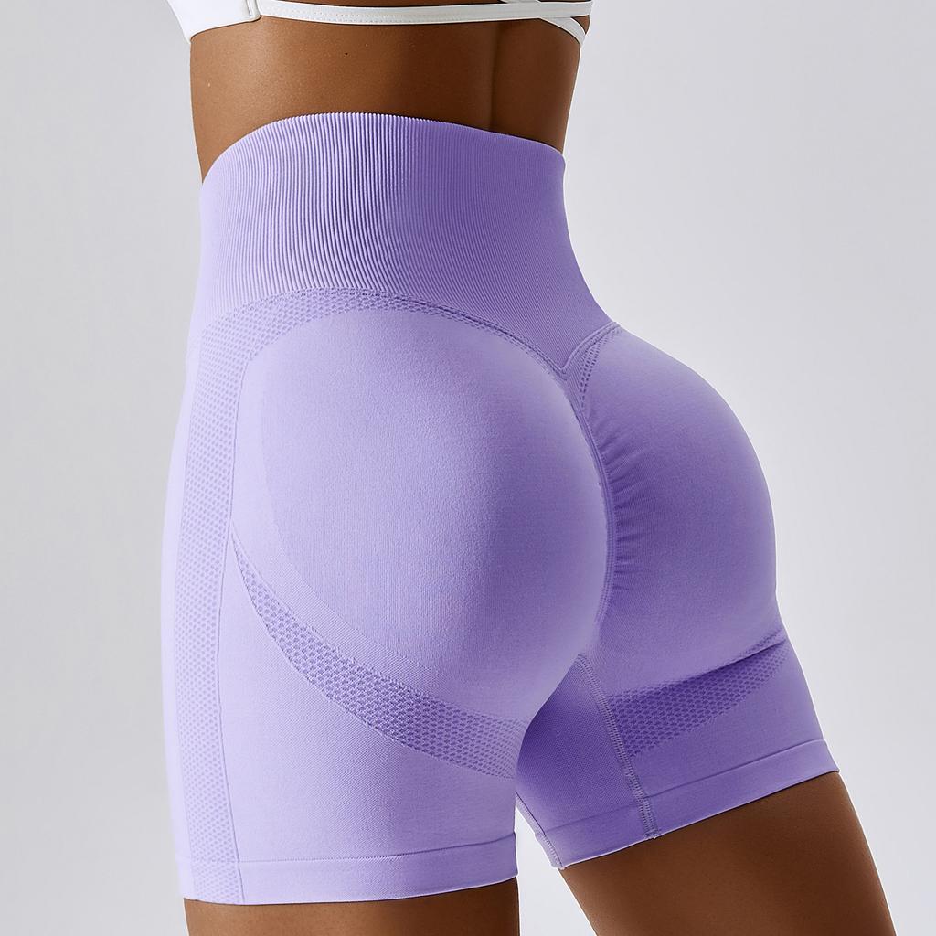 Women's Seamless Yoga Hip Lifting Tight High Waisted Sports Shorts