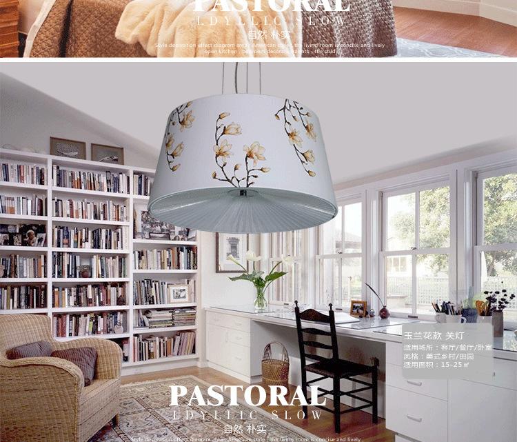 living dinning European nordic hanging light lamp droplight modern simple hanging light lamp with Textile fabric chandelier