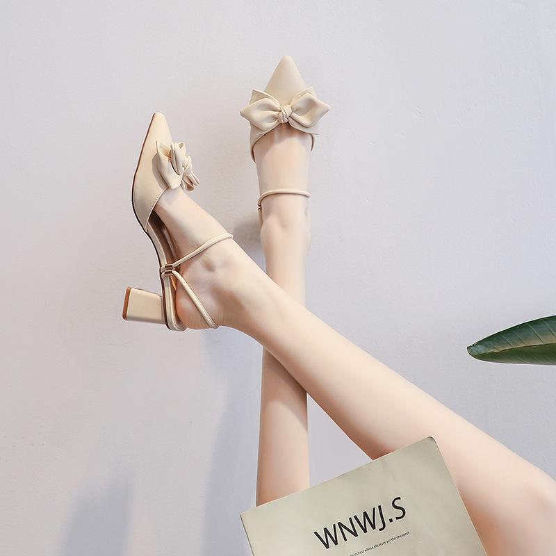 6807-33 Baotou sandals, new in summer 2025, summer 32 small heels 33 small size women's shoes, single shoes