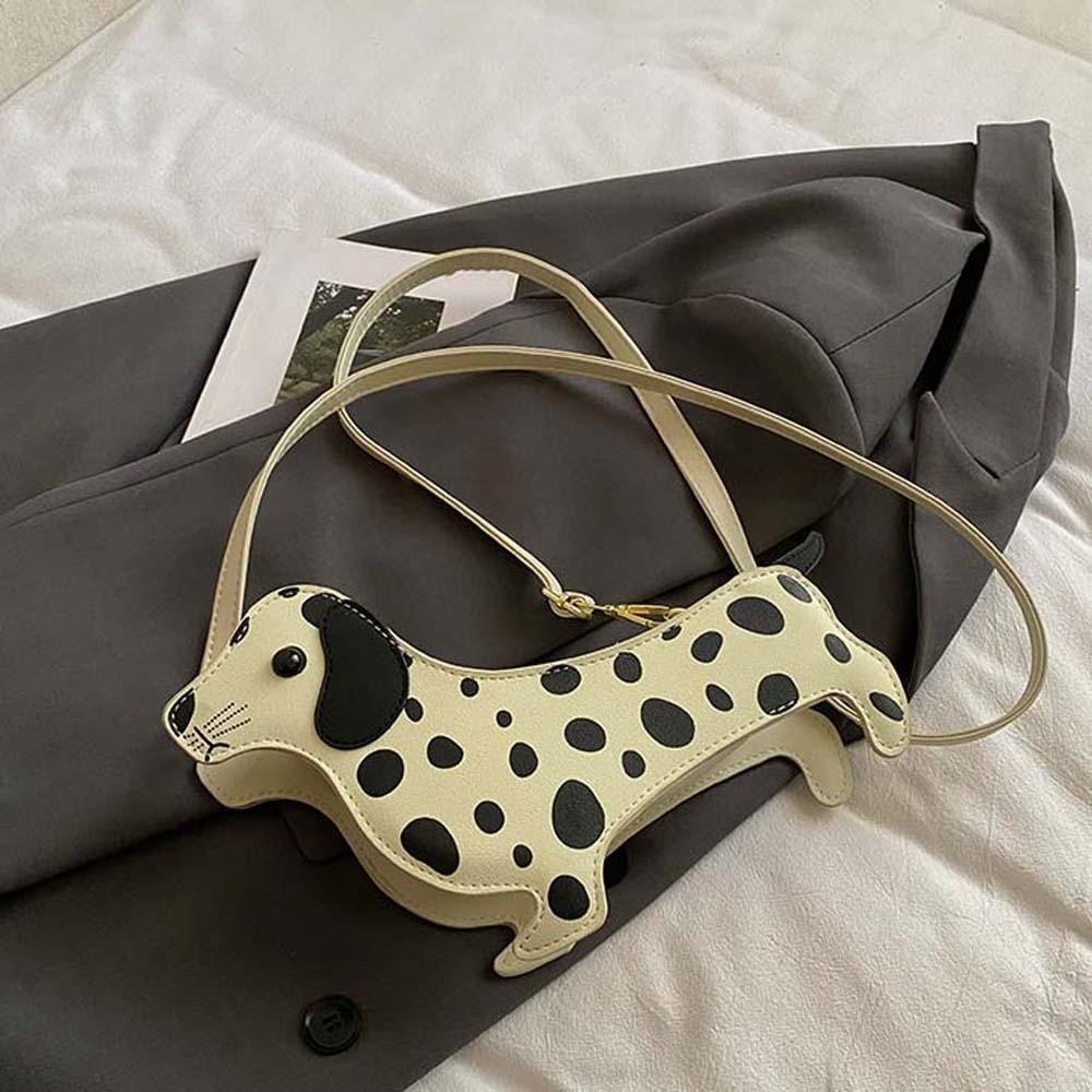 Three-dimensional Dog PU Shoulder Pouch Large Capacity Retro Phone Bag  for Gifts