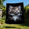 1pc Kitten Outdoor Blanket Soft Flannel Cozy for Travel & Camping All Season