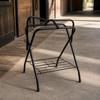 Vertical Saddle Rack with Side Hook Foldable Tack Organizer Powder-Coated for