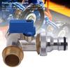 Quarter Turn Ball Valve Tee Connector Brass Angle Stop Valve G1/2 DN15 Female And Male Thread NPT 3/8 Inch 15mm Interface