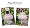 Girls' Pink Lolita Princess Dress - Summer Floral Birthday Gown