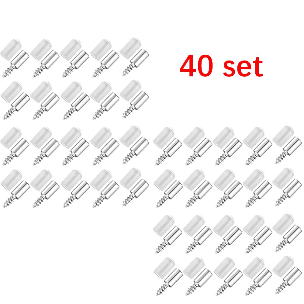 10-120 Set Self-tapping Screws, Shelf Brackets with Anti-slip Sleeves, Wardrobe Divider Fixed Supports, DIY Carpentry Screws