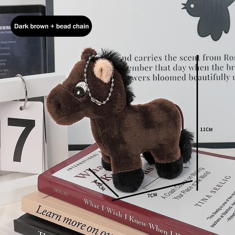 

Мультяшный кулон в виде лошади по знаку зодиака, брелок для ключей от машины, кулон для рюкзака, кукла-талисман, год, китайский стиль, подарки, украшение