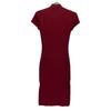 Michael Kors Rayon X Nylon Side Logo Tape Short Sleeve Rib Knit Dress Dress S RedUsed