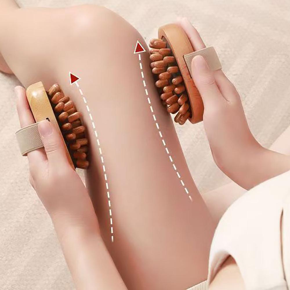 Massage Set with Facial Ice Roller, Body Meridian Massage Comb, and Foot Massage Wheel for All-around Massage