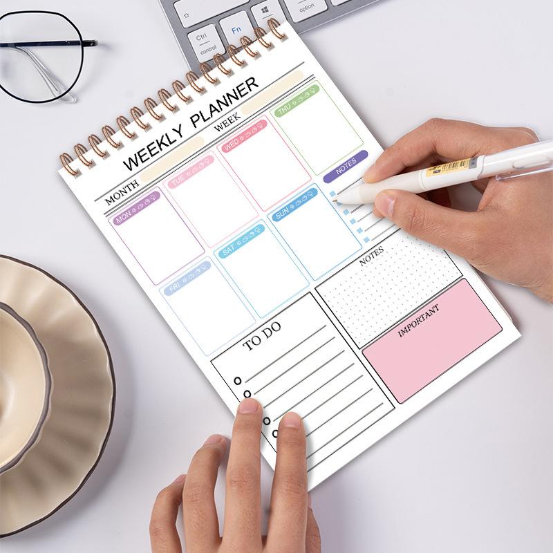 Daily Planner Spiral Notebooks Time Management Organizer To-Do List Notes Personal Daily Habits Develop Miscellaneous List