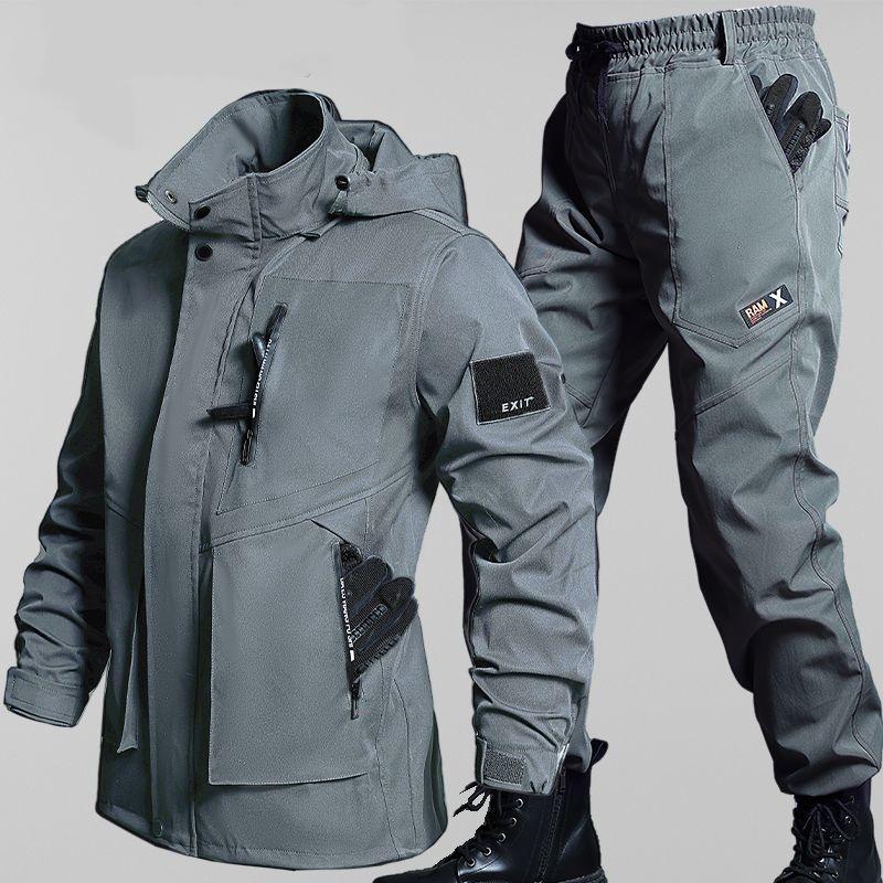 

Износостойкий комбинезон мужской для улицы, для строительной площадки, для строительства, для авторемонтной мастерской, фабричная одежда, грязеотталкивающая и устойчивая к разрывам одежда 195