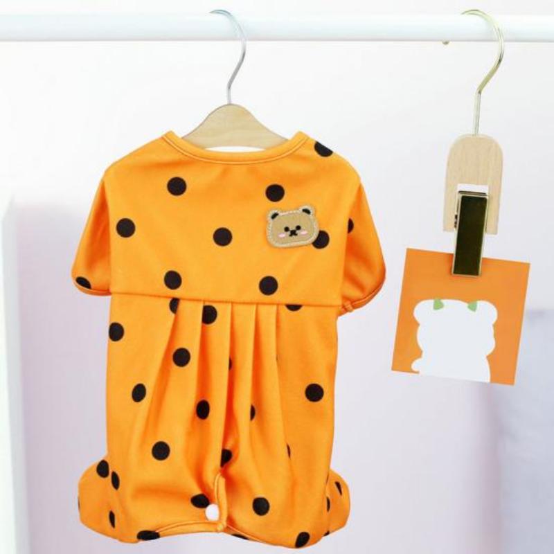 Pet Supplies Bear Polka Dot Belly Protection Home Clothes Dog Clothes Spring and Summer Thin Clothing
