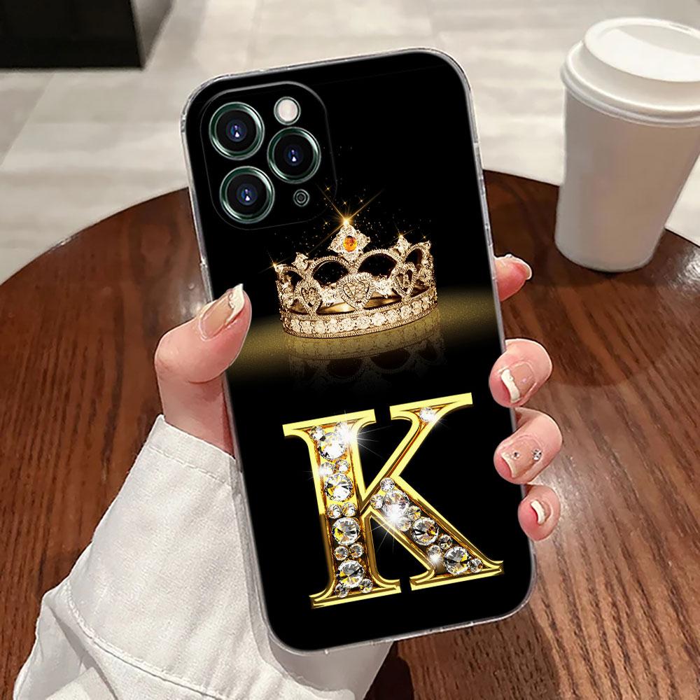 

Letter M L E T K J I U Transparent Case For Apple iPhone 17 16 15 14 13 12 11 Pro Max 16 Plus 16E 17Air 17Pro Phone Cover Funda iPhone 17 AIR