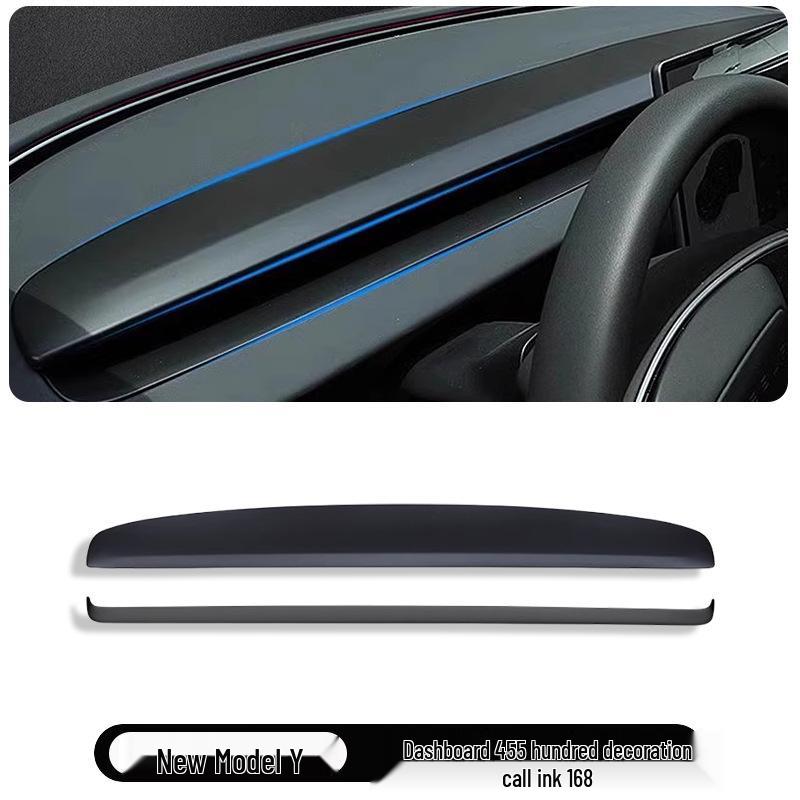 25th Anniversary Edition Carbon Fiber Dashboard Decorative Strip for Model 3/Y Console.