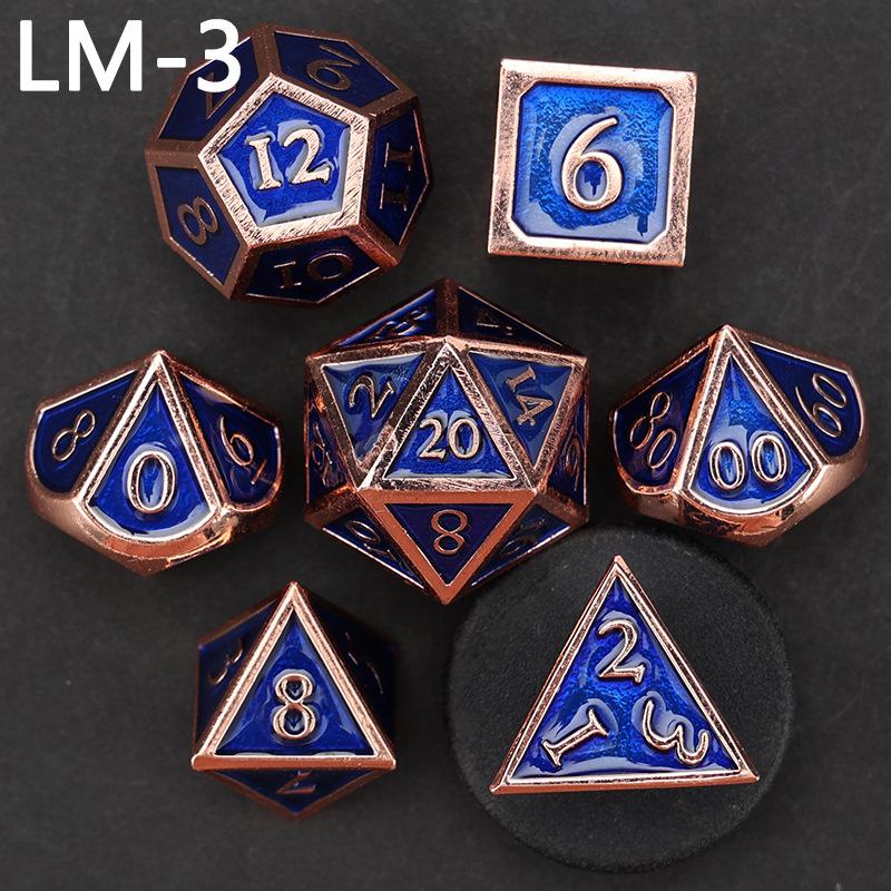 7 Pieces Metal Dices Set DND Polyhedral Solid D&D Dice Set, Used for Role-Playing Games Dungeon and Dragon Dice Games