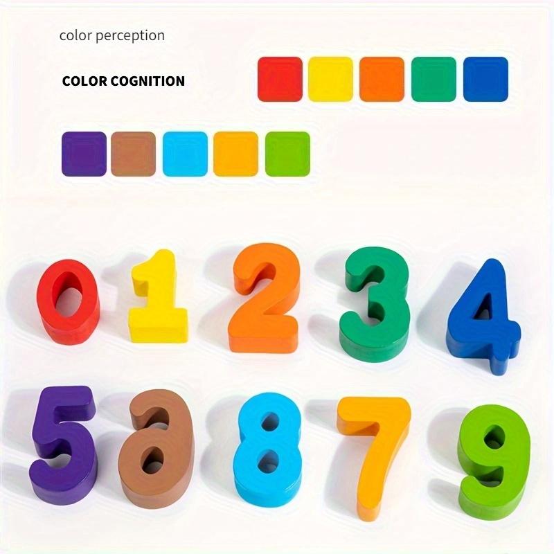 And Toddler Number Shape 0-9 Matching Blocks for Intelligence Box Early Education Educational Toys