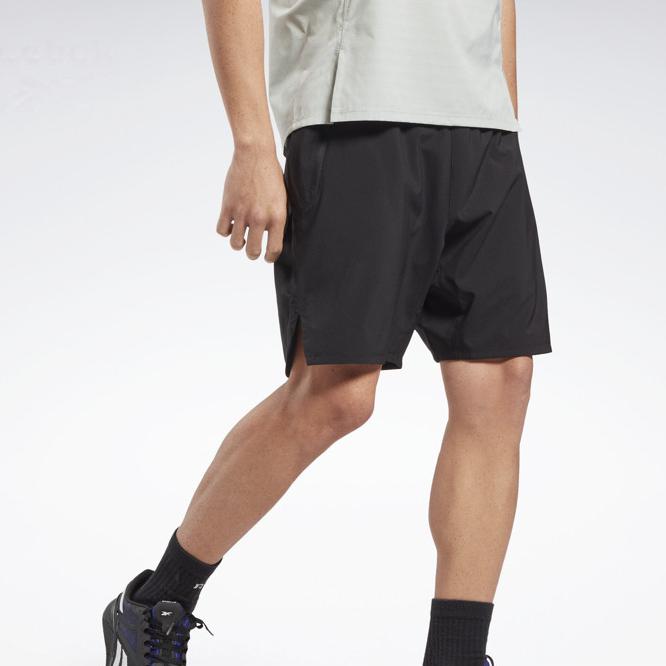 Reebok Strikk Trenings Vanlig Mellomhøyde Strikkede Shorts Herre Shorts Svart HR6141