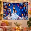 Weihnachtsthema Wandteppich, Xmas Wandbehang, Feiertags-Heim Schlafzimmer Dekoration