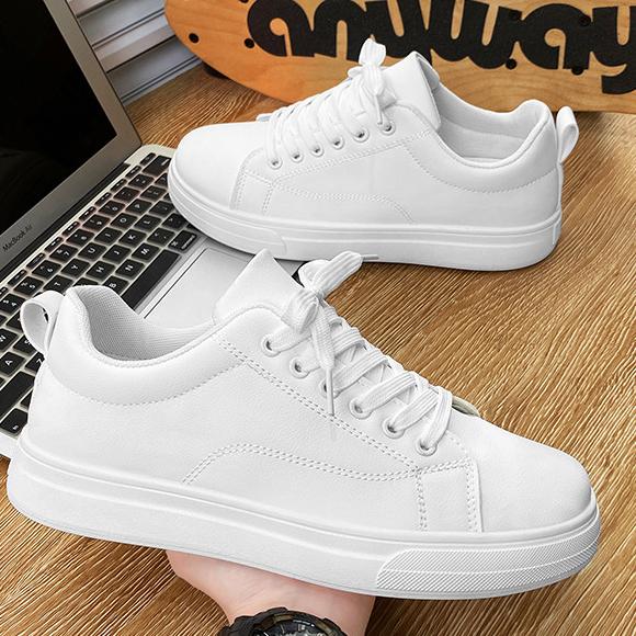 Jarní pánské neformální deskové boty Bílé boty Módní chlapecké boty