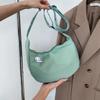 Retro Mädchen einfarbige Soft Girl Umhängetasche trendige einfache Messenger Bag Knödeltasche