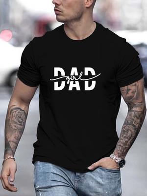 Summer Men's Casual Letter Printed 100% Pure Cotton Round Neck Short Sleeved Outdoor Soft and Breathable Plus Size T-shirt