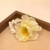Simulated Poppy Flower Hair BandsPoppy Hair Ties Light Yellow Flower Hair Ties Female Side Braids