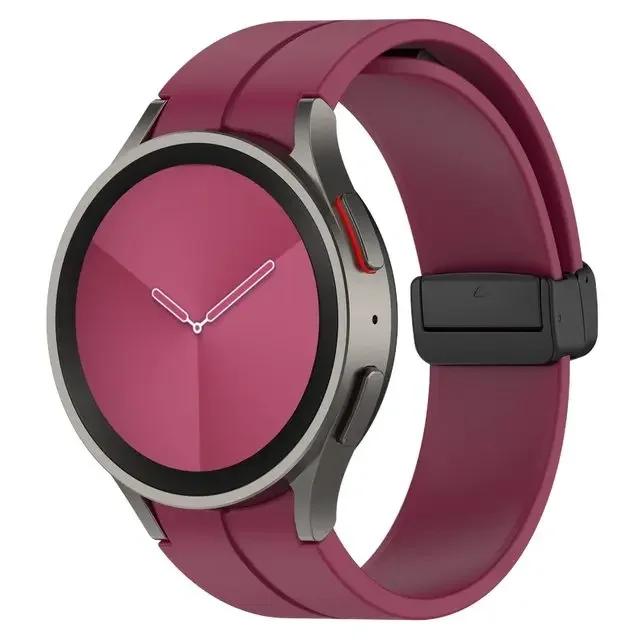 Original Silicone Band for Samsung Galaxy Watch 6 5 4 Classic Strap 47mm 43mm 44mm 40mm Magnetic Buckle Galaxy Watch 5 Pro 45mm