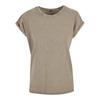 Build Your Brand Womens/Ladies Acid Wash Extended Shoulder T-Shirt