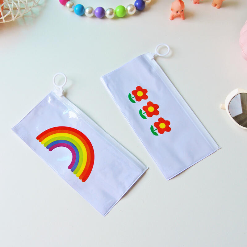 

Прозрачный ПВХ пакет-кошелек на молнии (2 типа) (2) Flower