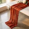 Polyester Fiber Cheesecloth Table Runner 90x400cm Pleated Table Runner  Coffee Table