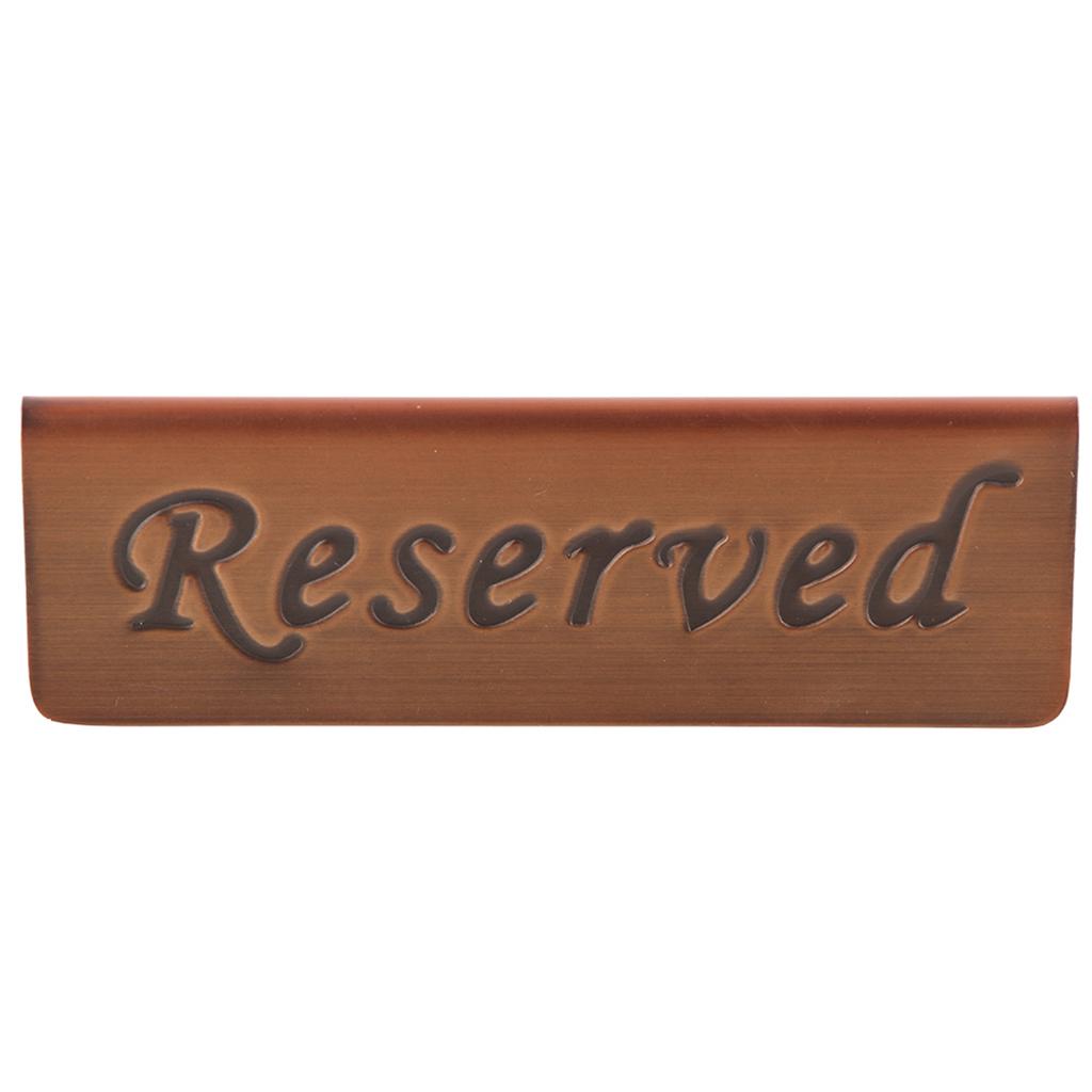 Stainless Steel Double Side Food Service Reserved Table Sign for Restaurant Bar Pub