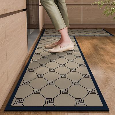 Küchenteppich Langer Läufer PVC-Leder Wasserdicht Rutschfest Bodenmatte Heimdekoration Anti-Ermüdungsmatten Alfombra De Cocina